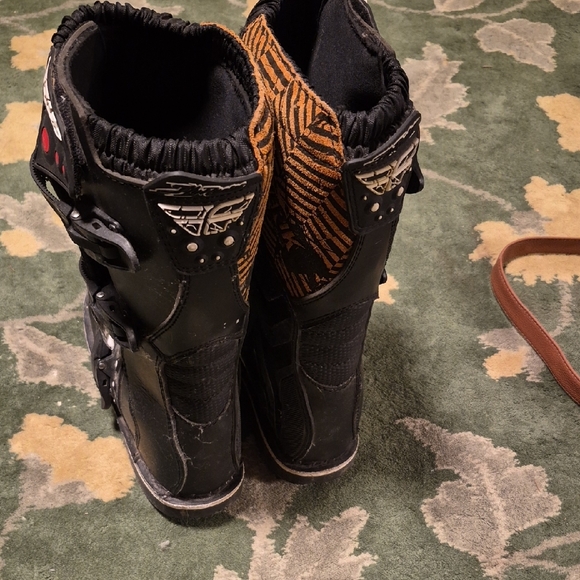 Kids Studded Black Motorcycle Boots - Picture 4 of 9